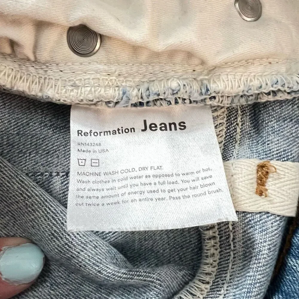 Reformation Cyprus wash ultra high & skinny jeans size 28